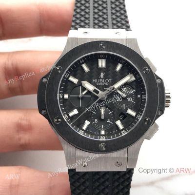 Swiss Grade Replica Hublot Big Bang 4100 Chrono watch SS Black Bezel